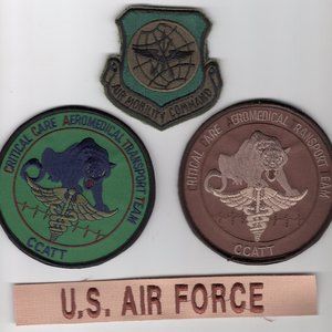 Set Of 4 Military Uniform Patches Never Used Air Force Medical Transport